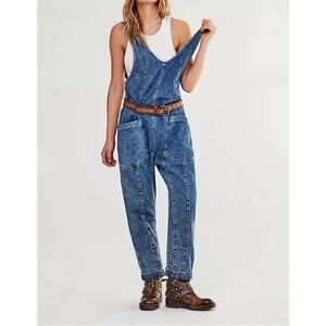 Free People high roller jumpsuit in sapphire blue